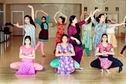 Students with guru — arangetram journey